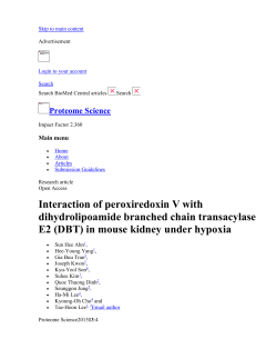 Interaction of peroxiredoxin V with dihydrolipoamide branched chain