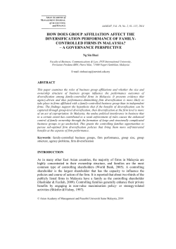 HOW DOES GROUP AFFILIATION AFFECT THE DIVERSIFICATION