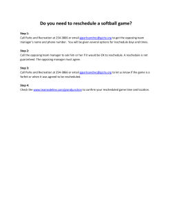 Do you need to reschedule a softball game?