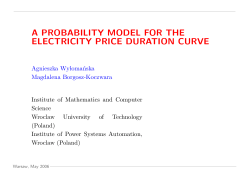 a probability model for the electricity price duration curve