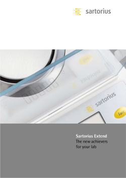Sartorius Extend The new achievers for your lab
