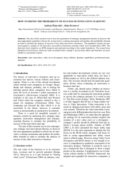 HOW TO DEFINE THE PROBABILITY OF SUCCESS OF
