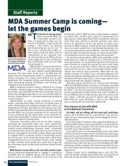Muscular Dystrophy Association: MDA Summer Camp is