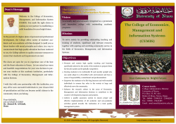 The College of Economics, Management and Information Systems