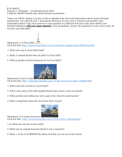 Paris Monuments Webquest - White Plains Public Schools