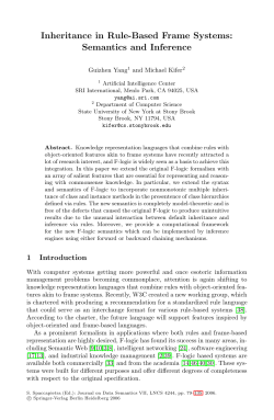 Inheritance in Rule-Based Frame Systems: Semantics and Inference