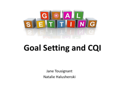CQI and Goal Setting Quality Designate
