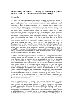 Illuminated by the SMOG - UWE Research Repository