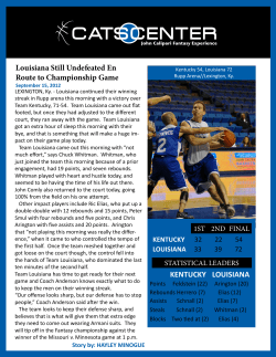 Louisiana Still Undefeated En Route to Championship Game