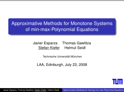 Approximative Methods for Monotone Systems of min-max