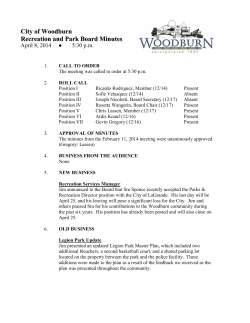 City of Woodburn Recreation and Park Board Minutes