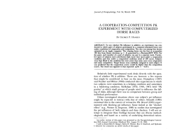 A Cooperation-Competition PK Experiment With Computerized