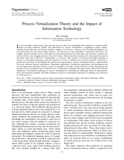 Process Virtualization Theory and the Impact of Information