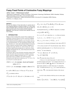 Fuzzy Fixed Points of Contractive Fuzzy Mappings