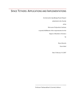 space tethers: applications and implementations
