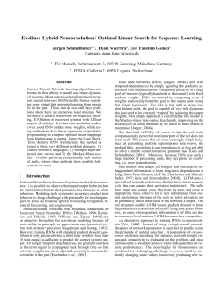 Evolino: Hybrid Neuroevolution / Optimal Linear Search for