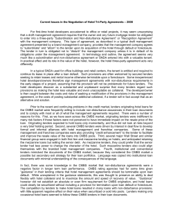 article iii representations regarding management agreement