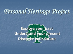 Personal Heritage Project