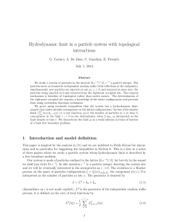 Hydrodynamic limit in a particle system with topological