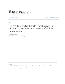 Use of Administrative Data to Track Employees and Firms: The Case