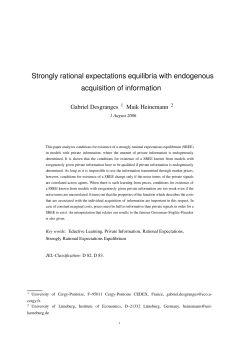 Strongly rational expectations equilibria with endogenous