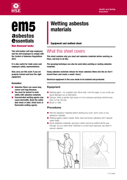 Wetting asbestos materials - em5 - asbestos essentials