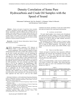 Density Correlation of Some Pure Hydrocarbons and Crude Oil