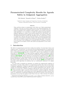 Parameterized Complexity Results for Agenda Safety in Judgment