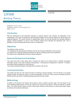 12F008 Banking Theory