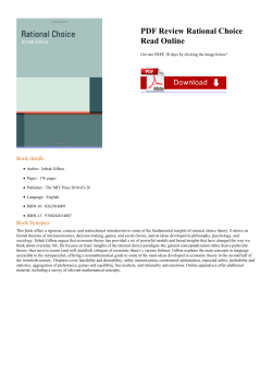 PDF Review Rational Choice Read Online