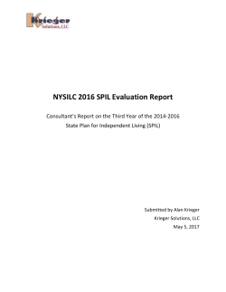 NYSILC 2016 SPIL Objectives/Evaluation Summaries