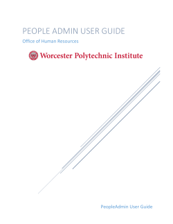 PEOPLE ADMIN USER GUIDE