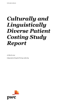 Culturally and Linguistically Diverse (CALD) Patient Costing Study
