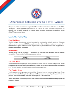 Differences between 9v9 to 11v11 Games