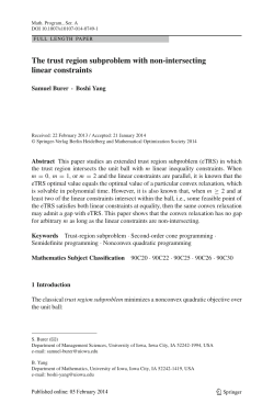 The trust region subproblem with non