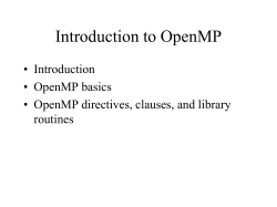OpenMP - FSU Computer Science