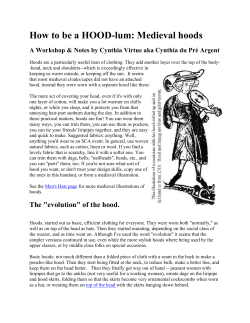 How to be a HOOD-lum: Medieval hoods