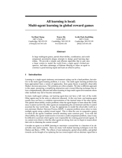 Multi-agent Learning in Global Reward Games