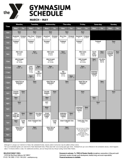 gymnasium schedule - YMCA of Greater Seattle