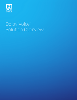 Dolby Voice&reg; Solution Overview
