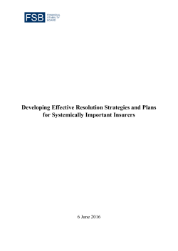 Final guidance on insurance resolution strategies