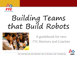 Building Teams that Build Robots - FIRST | For Inspiration and