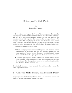 Betting on Football Pools