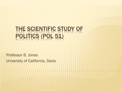 The Scientific Study of Politics (POL 51)