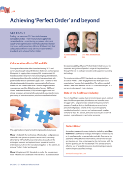 Achieving `Perfect Order` and beyond