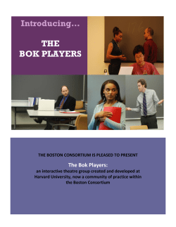 THE BOK PLAYERS - The Boston Consortium