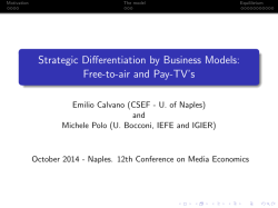 Strategic Differentiation by Business Models: Free-to-air and