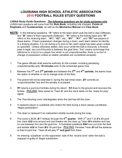 louisiana high school athletic association 2015 football rules