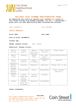 holiday play scheme registration form