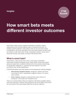 How smart beta meets different investor outcomes
